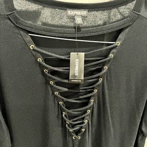 Express Black T-shirt Large NWT